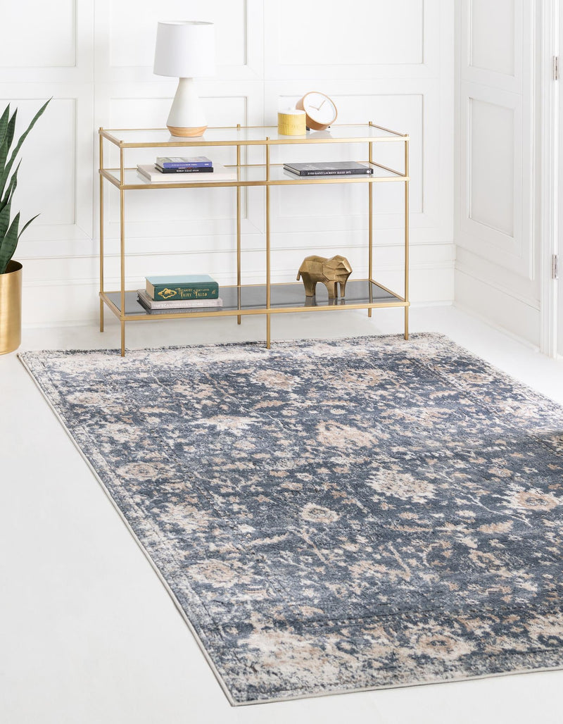 Cascade Range Collection Area Rug - Shasta (Blue) Rectangle Blue lifestyle 0