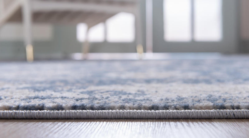 Cascade Range Collection Area Rug - Shasta (Blue) Round Blue lifestyle 4