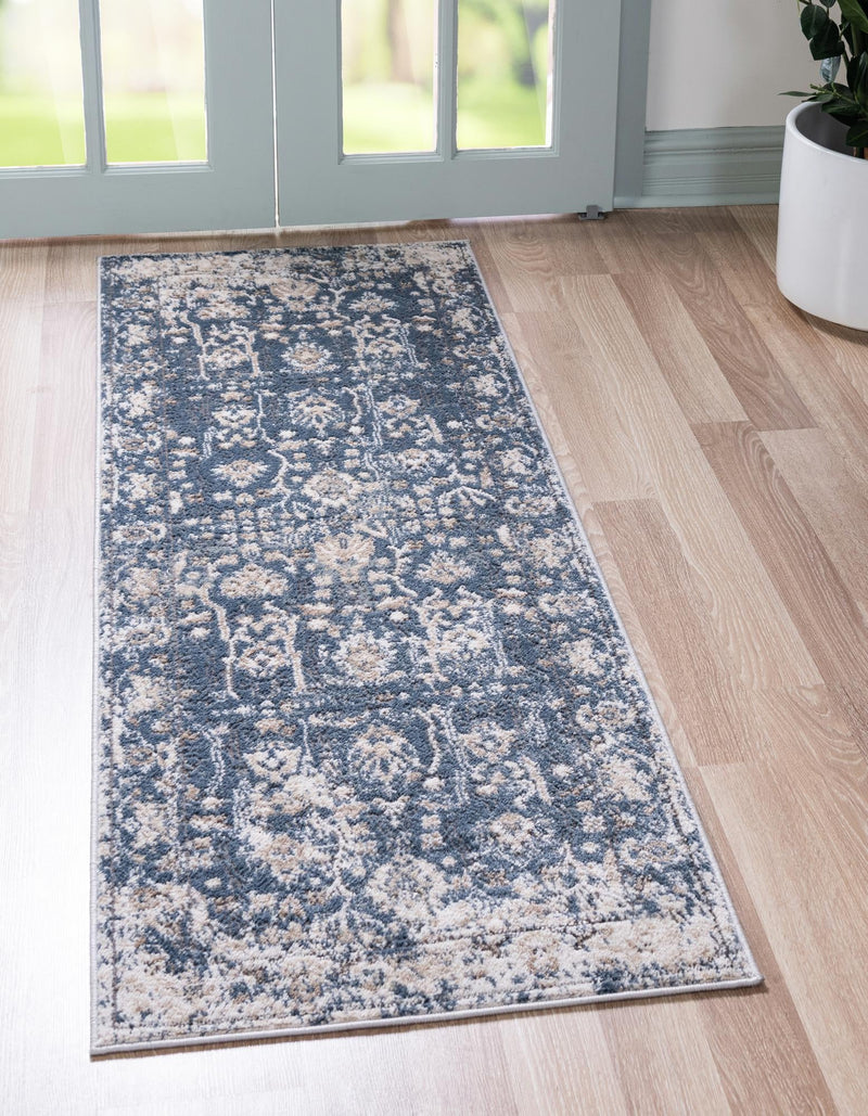 Cascade Range Collection Area Rug - Shasta (Blue) Runner Blue lifestyle 0