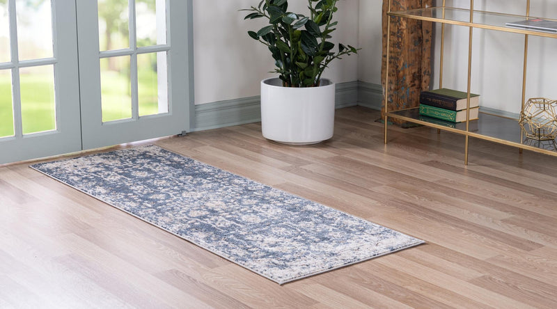 Cascade Range Collection Area Rug - Shasta (Blue) Runner Blue lifestyle 2