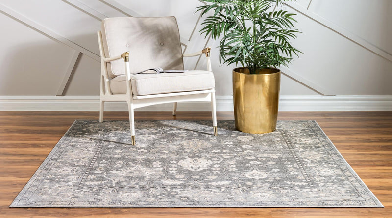 Cascade Range Collection Area Rug - Shasta (Gray) Square Gray lifestyle 7