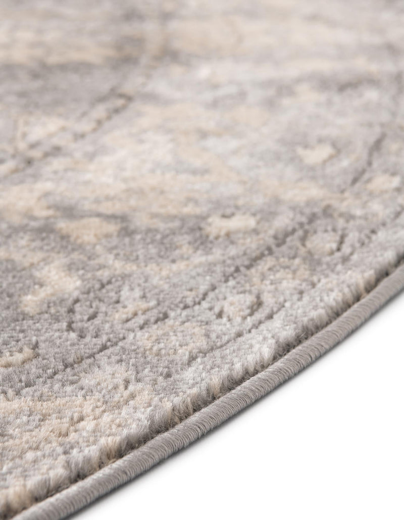 Cascade Range Collection Area Rug - Shasta (Gray) Round Gray lifestyle 9