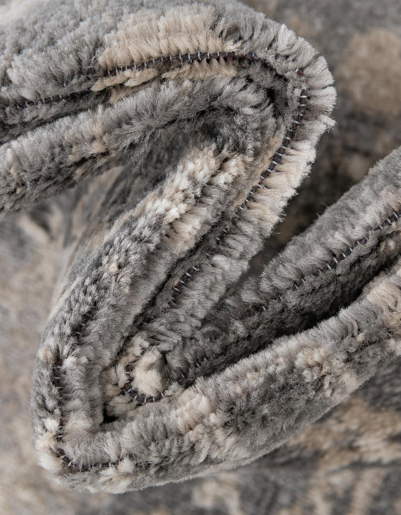 Cascade Range Collection Area Rug - Shasta (Gray) Round Gray lifestyle 14
