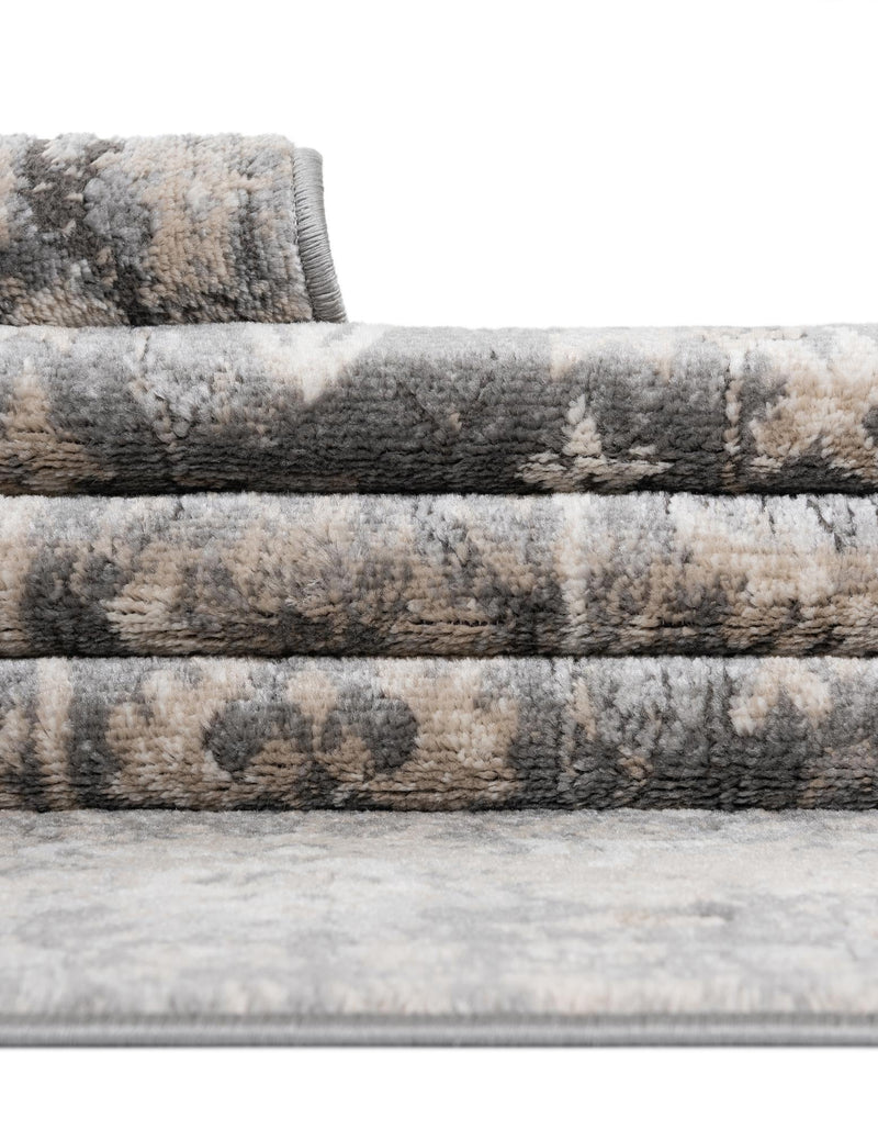 Cascade Range Collection Area Rug - Shasta (Gray) Round Gray lifestyle 33