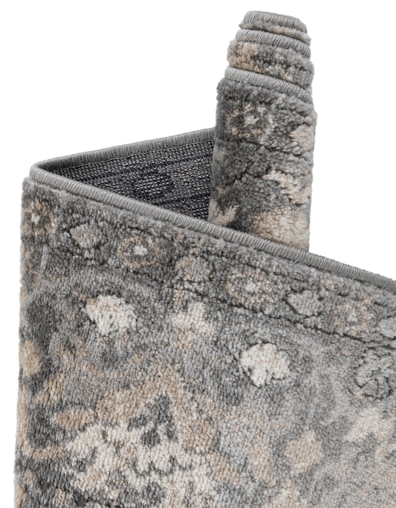 Cascade Range Collection Area Rug - Shasta (Gray) Round Gray lifestyle 57