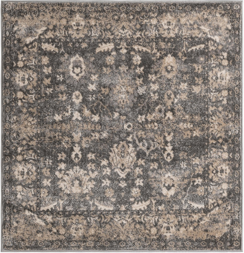 Cascade Range Collection Area Rug - Shasta (Gray) Square Gray Main