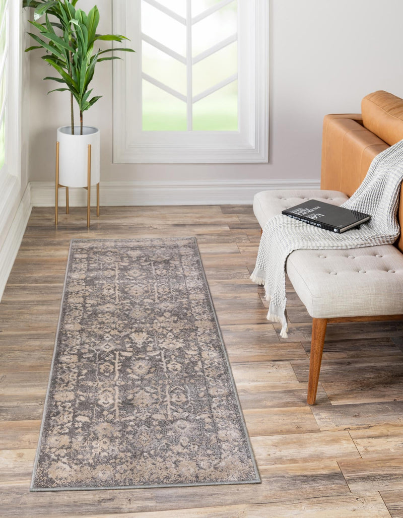 Cascade Range Collection Area Rug - Shasta (Gray) Runner Gray lifestyle 0