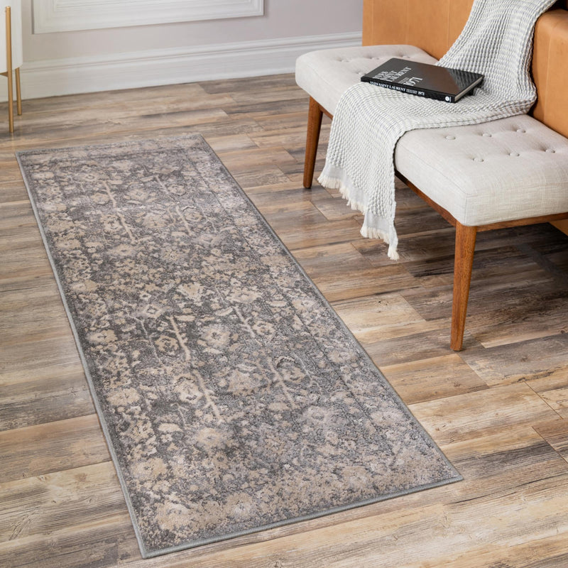 Cascade Range Collection Area Rug - Shasta (Gray) Runner Gray lifestyle 39