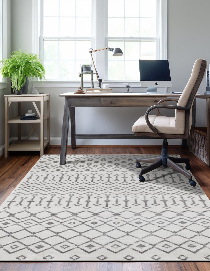 Marrakech Lattice Collection Area Rug - Medina (Ivory) Rectangle Ivory lifestyle 3
