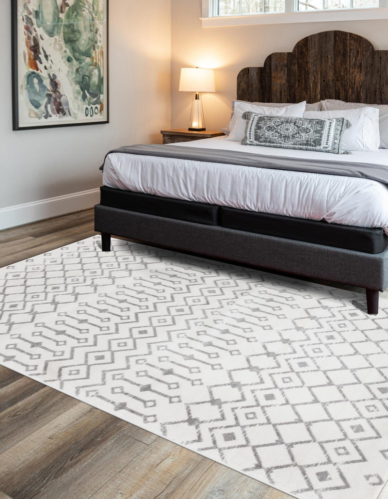 Marrakech Lattice Collection Area Rug - Medina (Ivory) Rectangle Ivory lifestyle 19