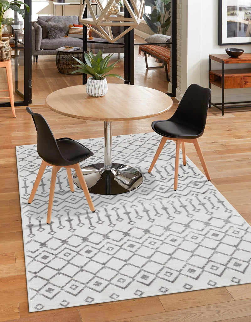 Marrakech Lattice Collection Area Rug - Medina (Ivory) Rectangle Ivory lifestyle 22