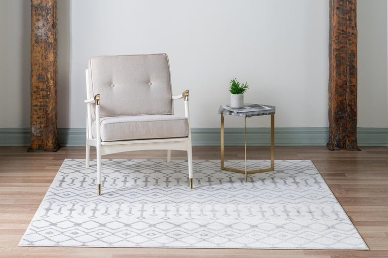 Marrakech Lattice Collection Area Rug - Medina (Ivory) Square Ivory lifestyle 3
