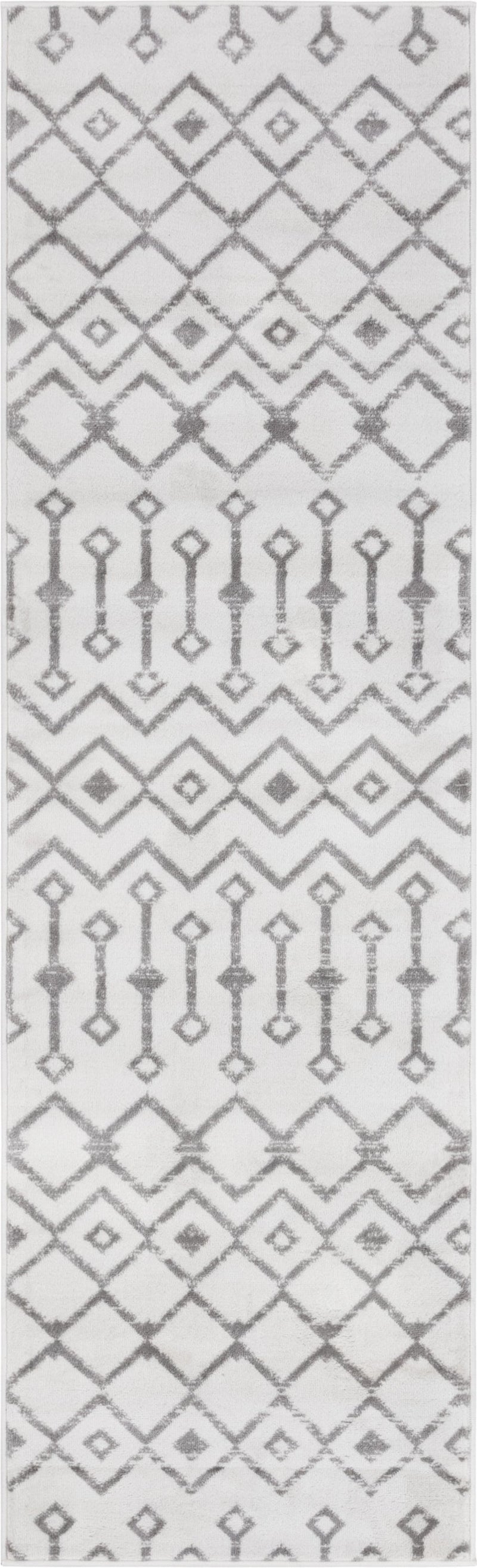 Marrakech Lattice Collection Area Rug - Medina (Ivory) Runner Ivory Main