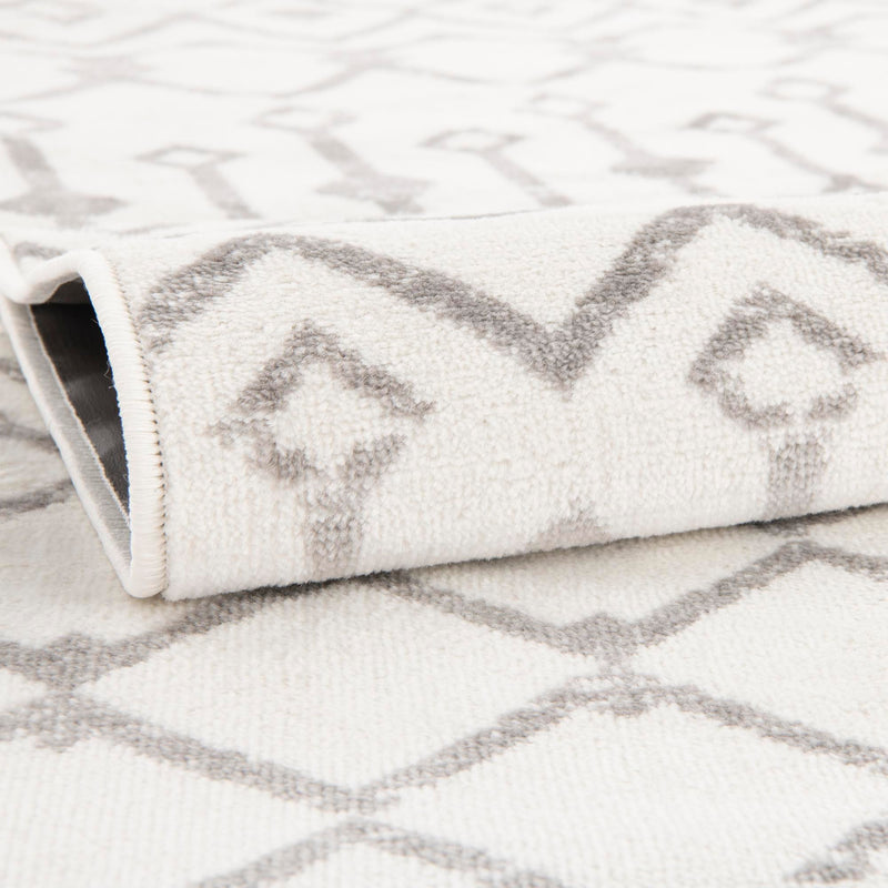 Marrakech Lattice Collection Area Rug - Medina (Ivory) Runner Ivory lifestyle 6