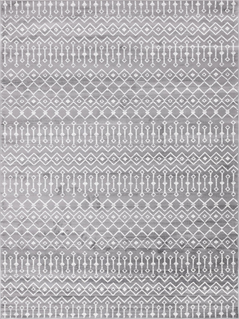 Marrakech Lattice Collection Area Rug - Medina (Gray) Rectangle Gray Main