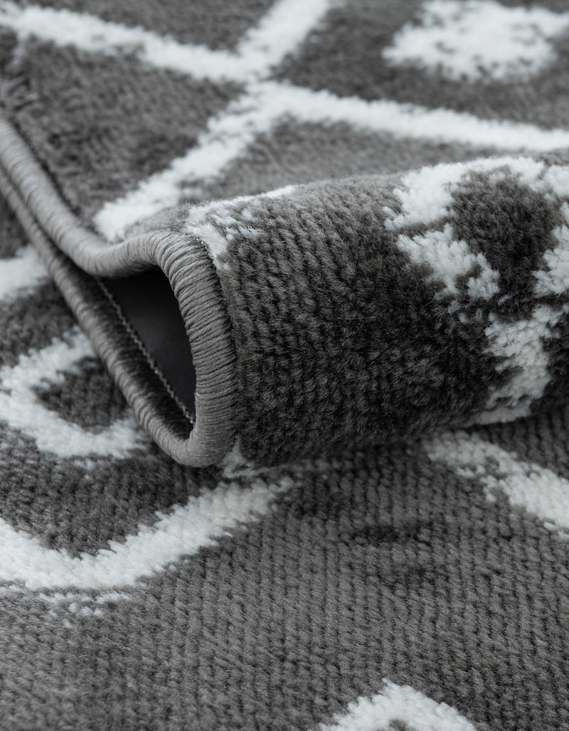 Marrakech Lattice Collection Area Rug - Medina (Gray) Runner Gray lifestyle 6