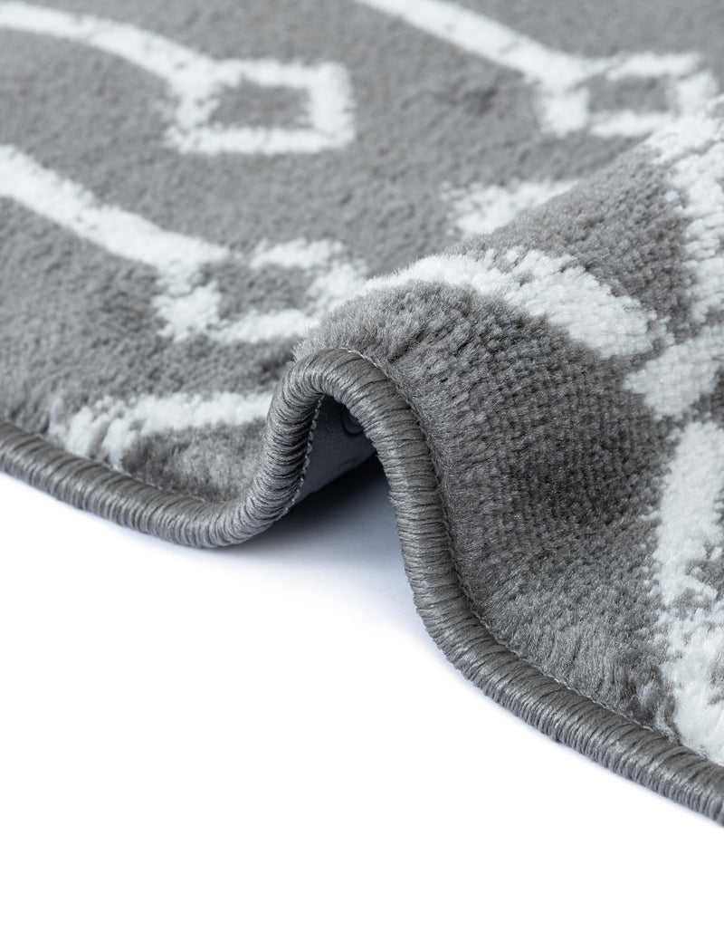 Marrakech Lattice Collection Area Rug - Medina (Gray) Runner Gray lifestyle 13