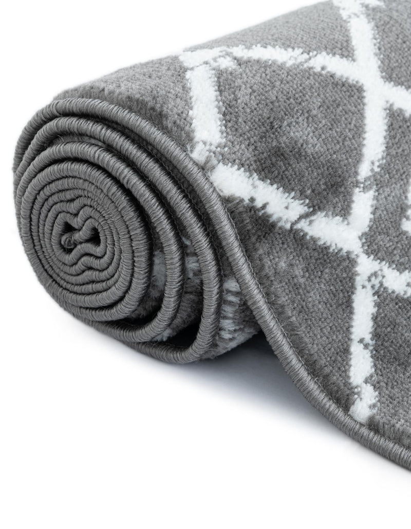 Marrakech Lattice Collection Area Rug - Medina (Gray) Runner Gray lifestyle 17