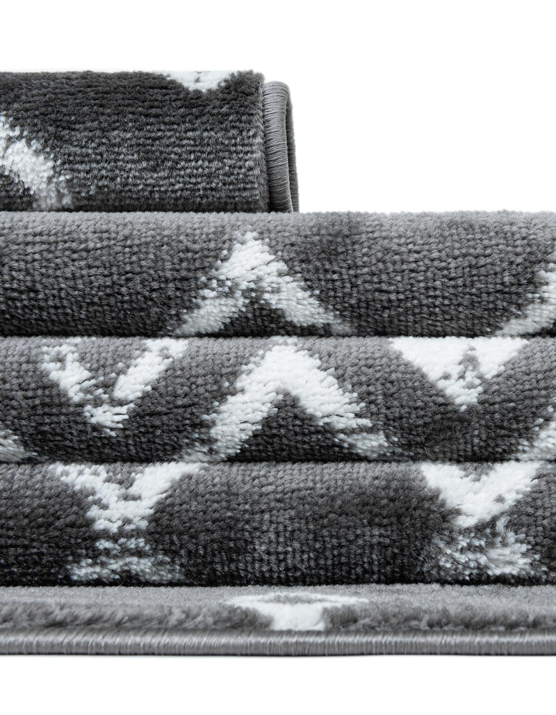 Marrakech Lattice Collection Area Rug - Medina (Gray) Runner Gray lifestyle 19