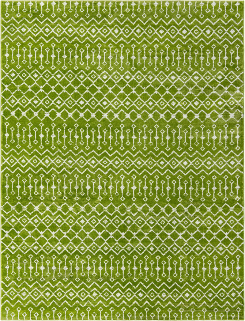 Marrakech Lattice Collection Area Rug - Medina (Green) Rectangle Green Main