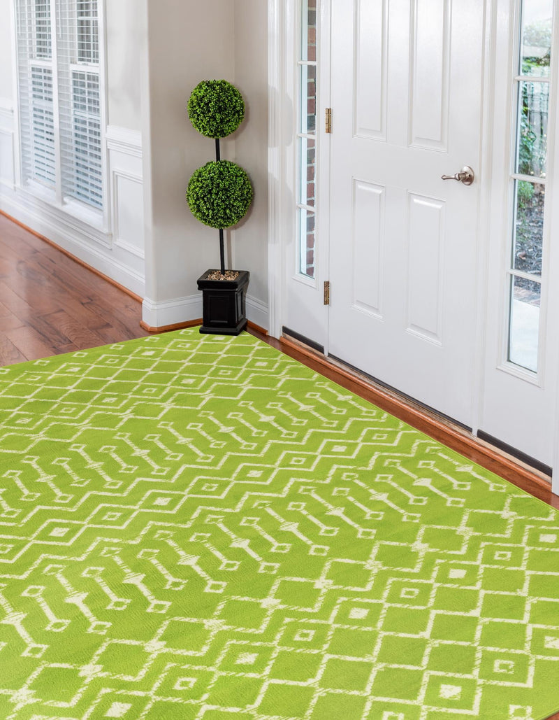 Marrakech Lattice Collection Area Rug - Medina (Green) Rectangle Green lifestyle 4
