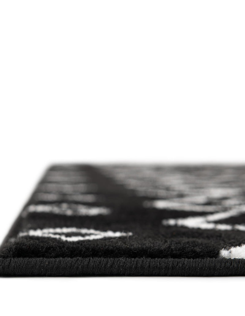 Marrakech Lattice Collection Area Rug - Medina (Black) Runner Black lifestyle 7