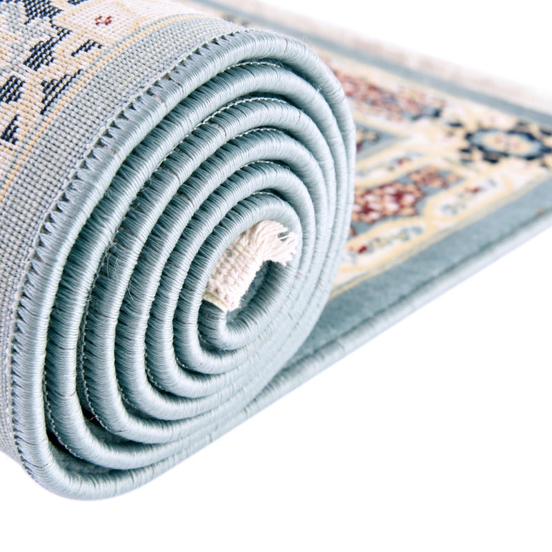 Persian Elegance Collection Area Rug - Hamedan (Blue) Runner Blue lifestyle 46