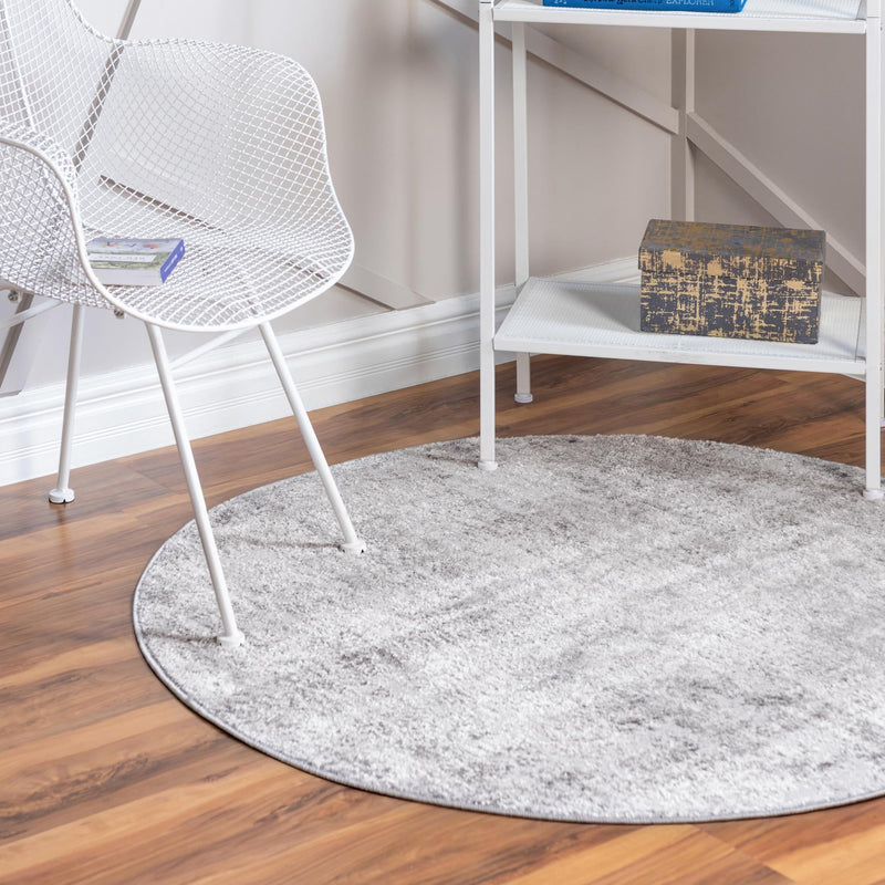 Aegean Elegance Collection Area Rug - Paros Round Gray lifestyle 20