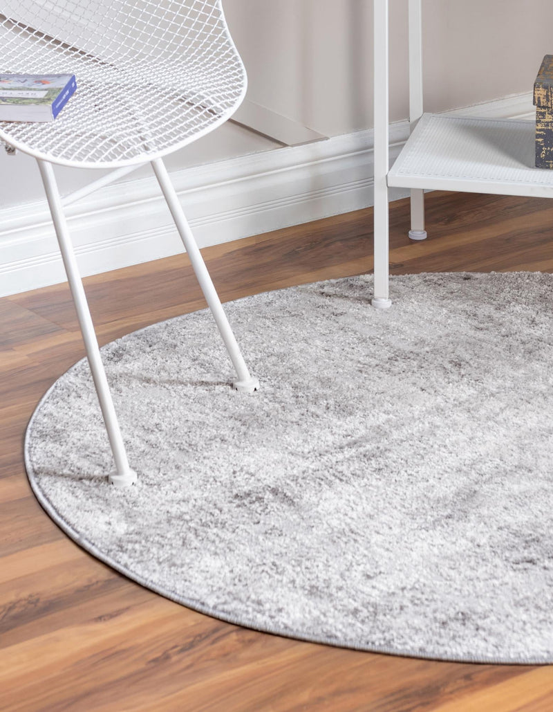 Aegean Elegance Collection Area Rug - Paros Round Gray lifestyle 30