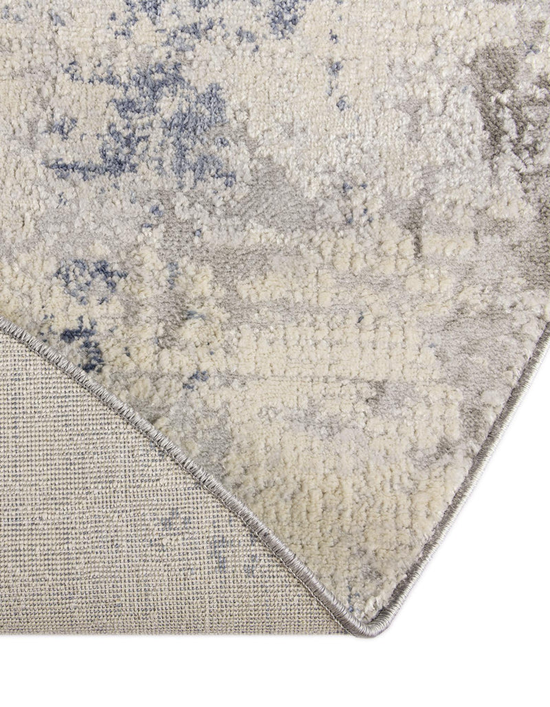 Aegean Elegance Collection Area Rug - Milos Round Gray Blue lifestyle 33