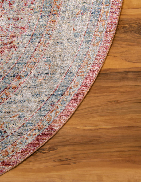 Regal Estates Collection Area Rug - Sovereign Round Red lifestyle 41