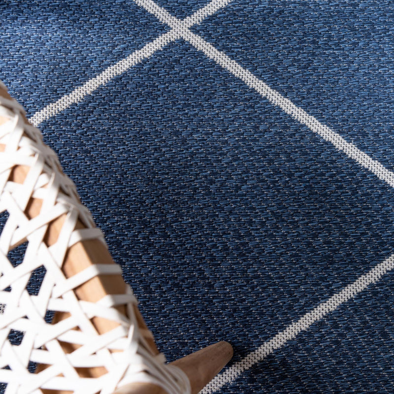 Savannah Elegance Collection Area Rug - Skidaway Rectangle Navy Blue lifestyle 22
