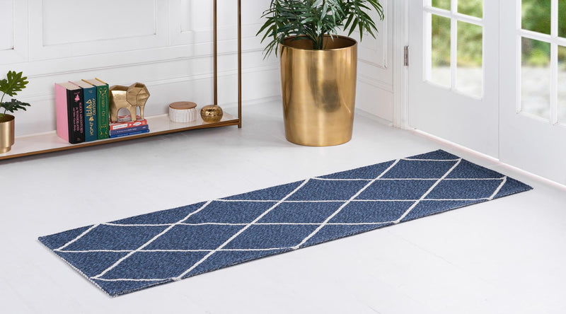 Savannah Elegance Collection Area Rug - Skidaway Runner Navy Blue lifestyle 31