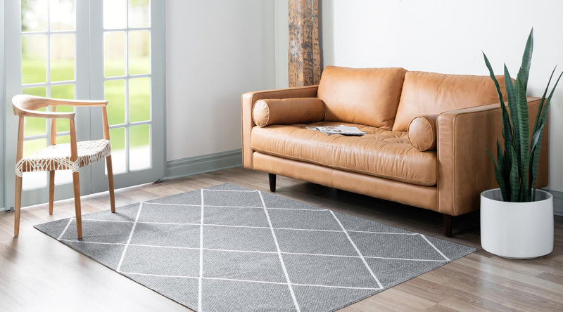Savannah Elegance Collection Area Rug - Skidaway Rectangle Dark Gray lifestyle 6