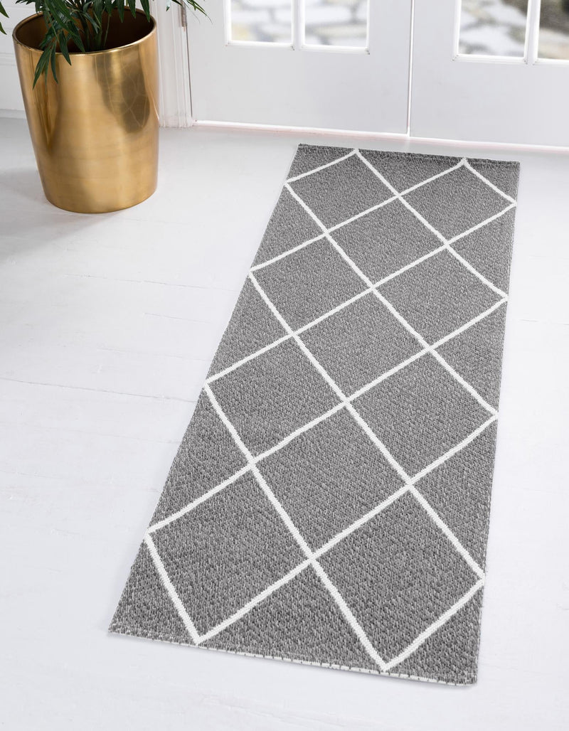 Savannah Elegance Collection Area Rug - Skidaway Runner Dark Gray lifestyle 56