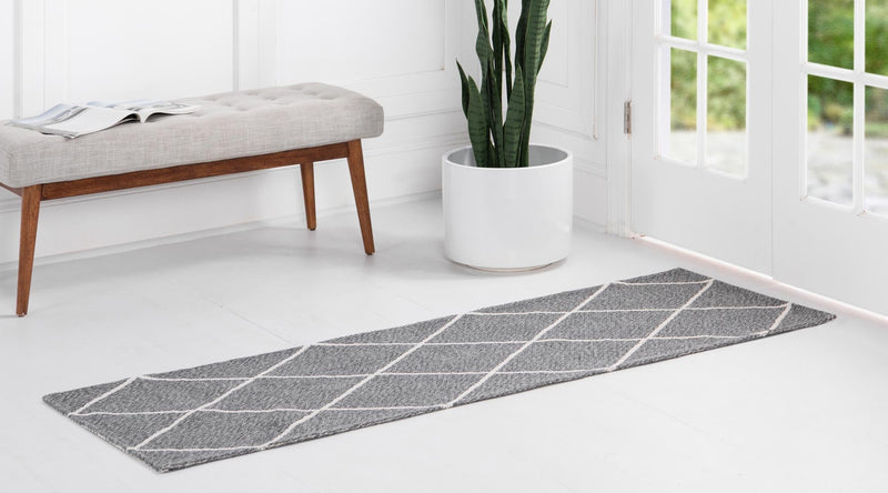 Savannah Elegance Collection Area Rug - Skidaway Runner Dark Gray lifestyle 60
