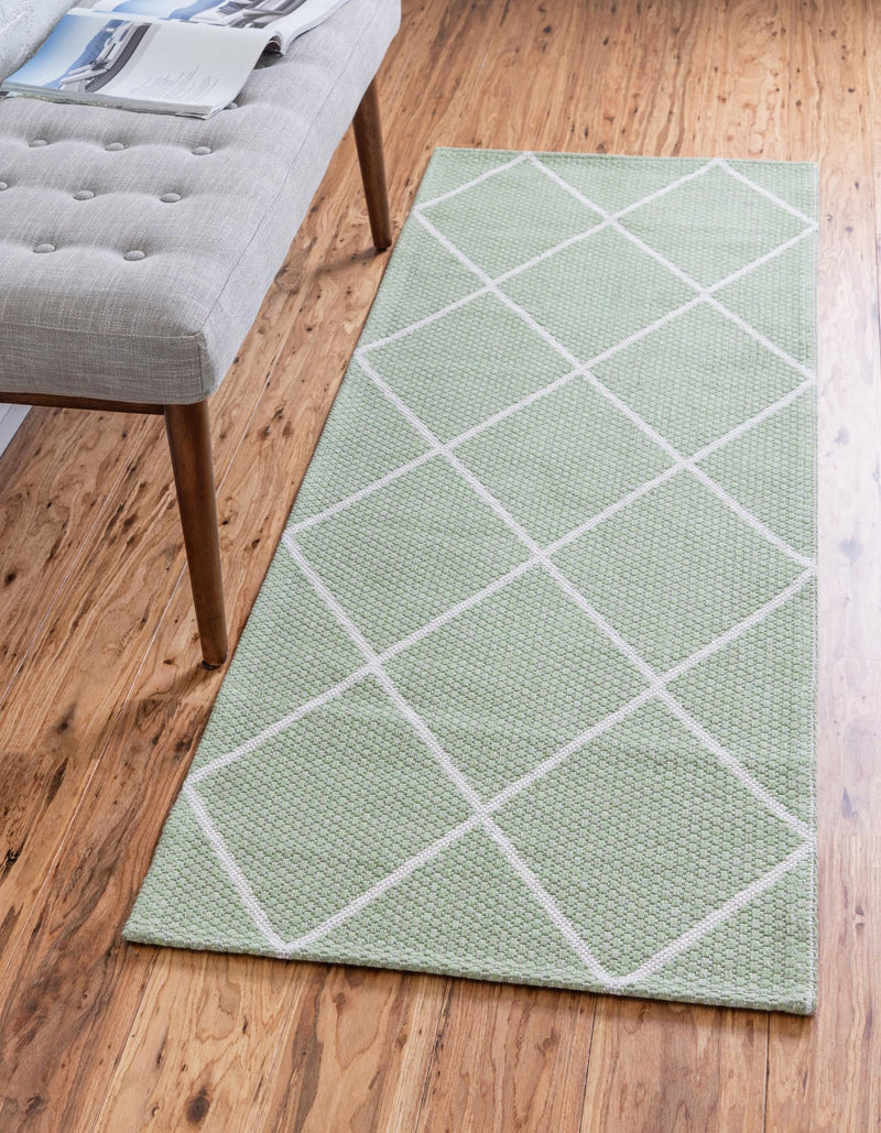 Savannah Elegance Collection Area Rug - Skidaway Runner Green lifestyle 28