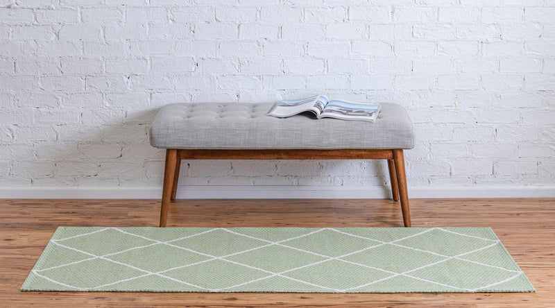 Savannah Elegance Collection Area Rug - Skidaway Runner Green lifestyle 32