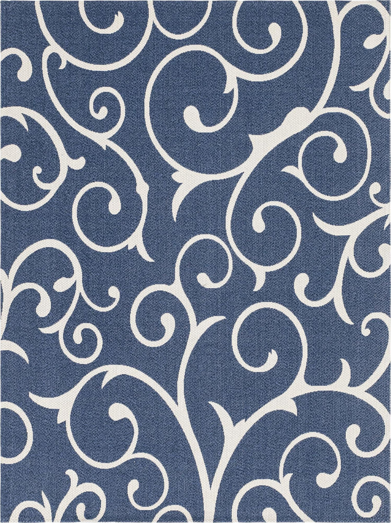 Savannah Elegance Collection Area Rug - Ossabaw Rectangle Navy Blue lifestyle 2