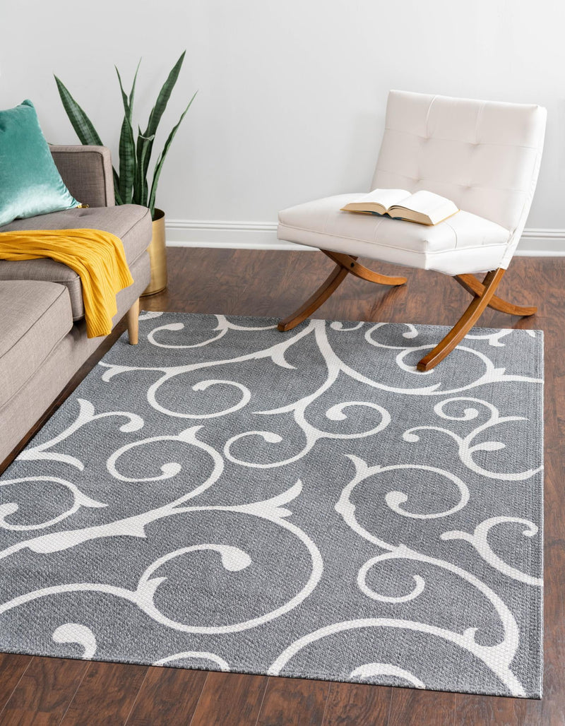 Savannah Elegance Collection Area Rug - Ossabaw Rectangle Dark Gray lifestyle 6