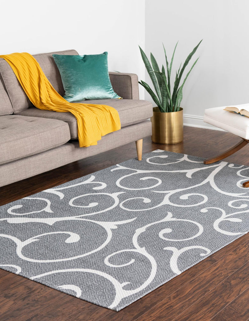 Savannah Elegance Collection Area Rug - Ossabaw Rectangle Dark Gray lifestyle 10