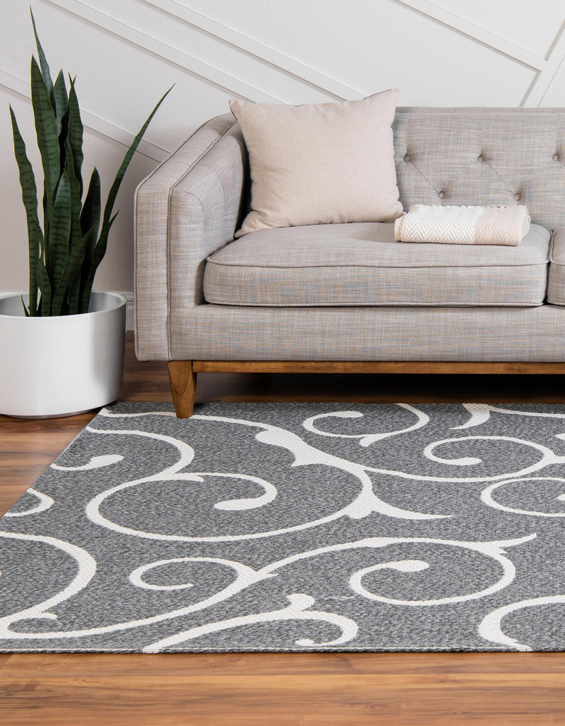 Savannah Elegance Collection Area Rug - Ossabaw Rectangle Dark Gray lifestyle 14