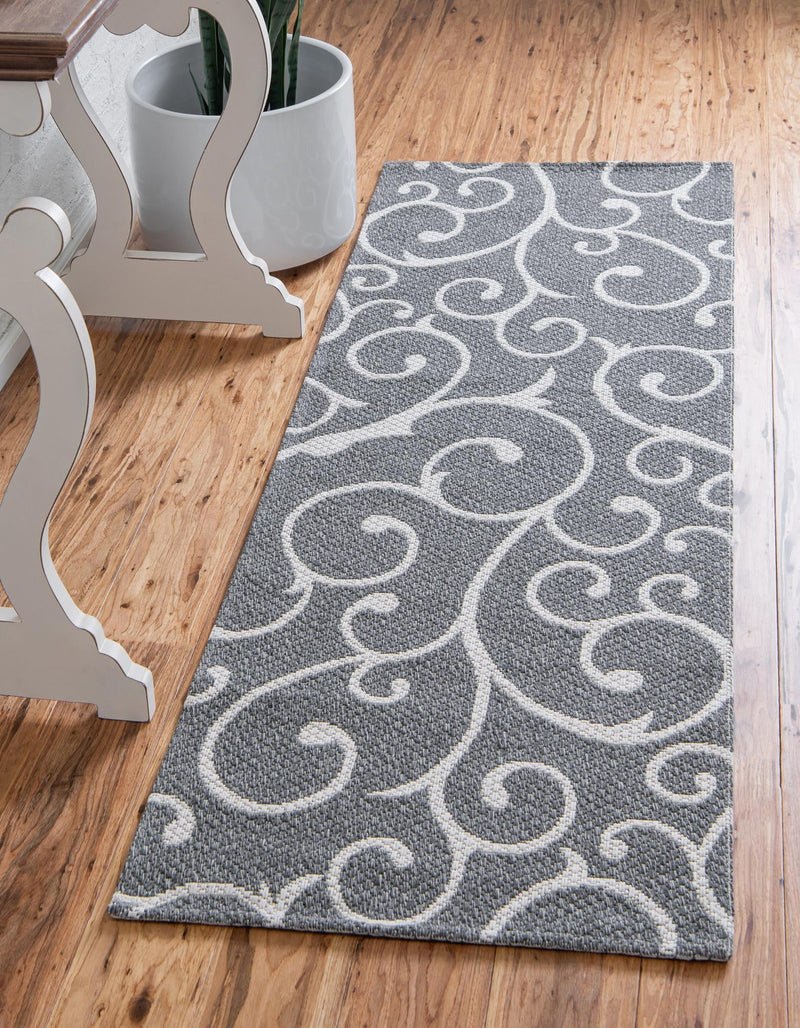 Savannah Elegance Collection Area Rug - Ossabaw Runner Dark Gray lifestyle 27