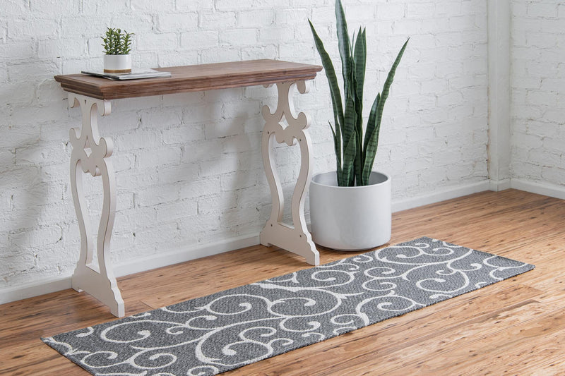 Savannah Elegance Collection Area Rug - Ossabaw Runner Dark Gray lifestyle 29