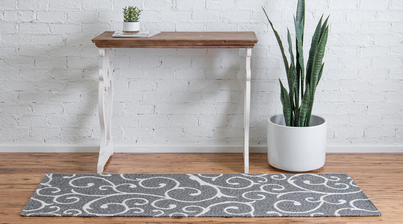 Savannah Elegance Collection Area Rug - Ossabaw Runner Dark Gray lifestyle 31