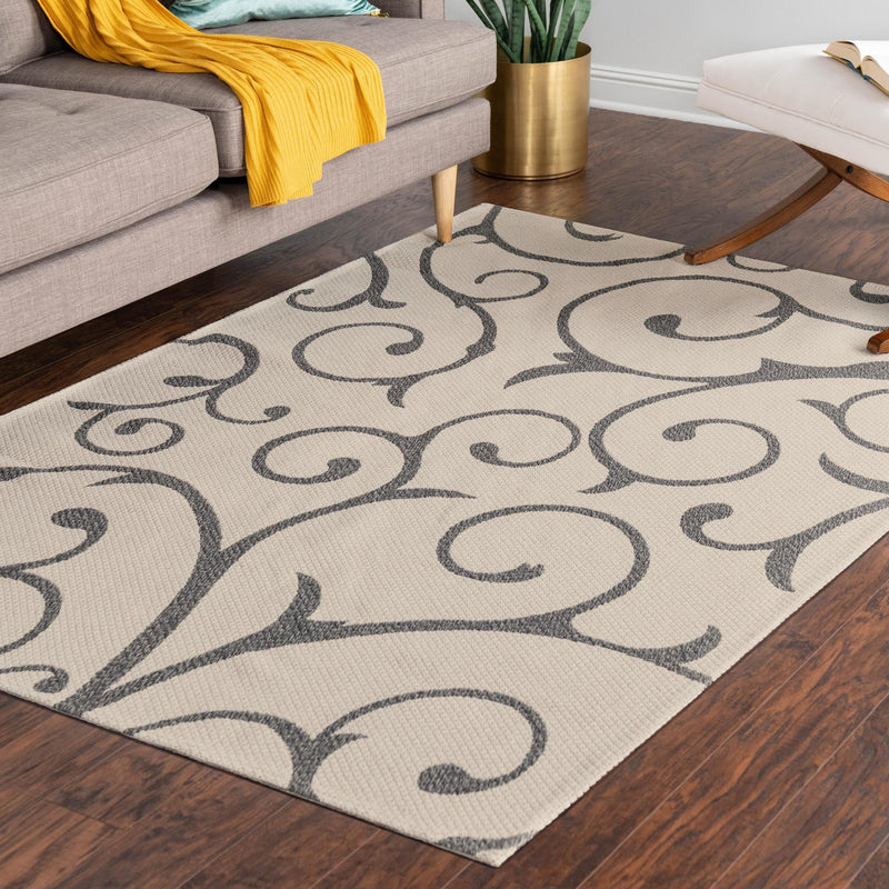 Savannah Elegance Collection Area Rug - Ossabaw Rectangle Ivory lifestyle 36