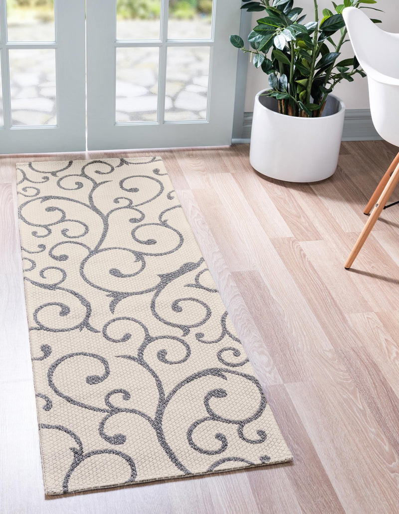 Savannah Elegance Collection Area Rug - Ossabaw Runner Ivory lifestyle 28