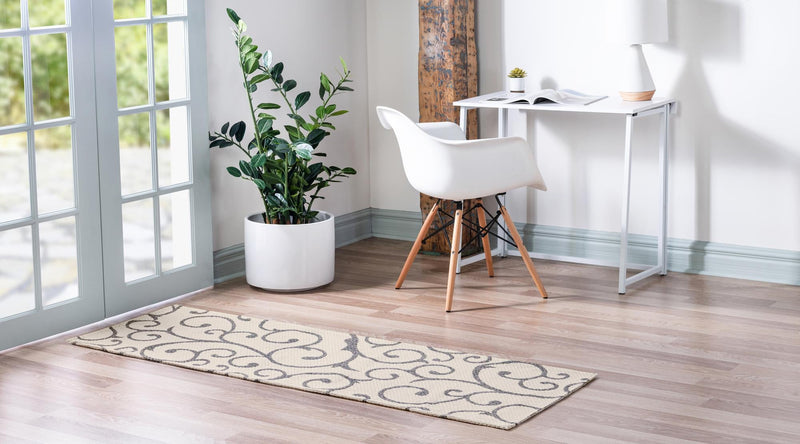 Savannah Elegance Collection Area Rug - Ossabaw Runner Ivory lifestyle 30