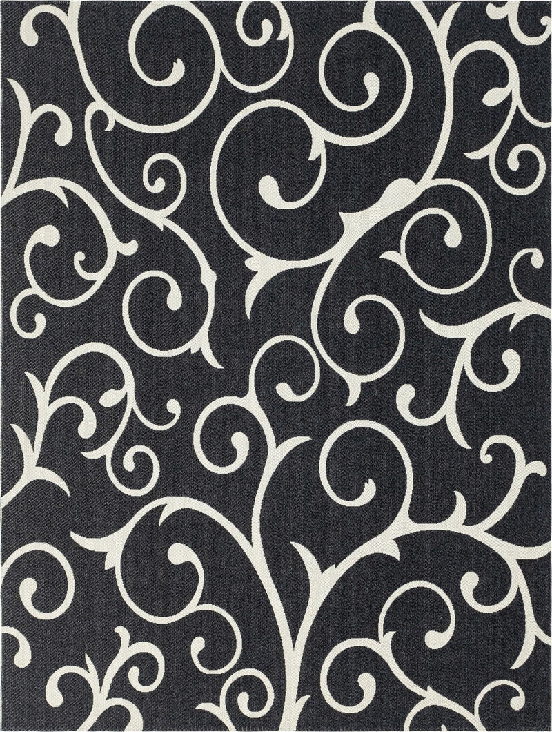 Savannah Elegance Collection Area Rug - Ossabaw Rectangle Black Main