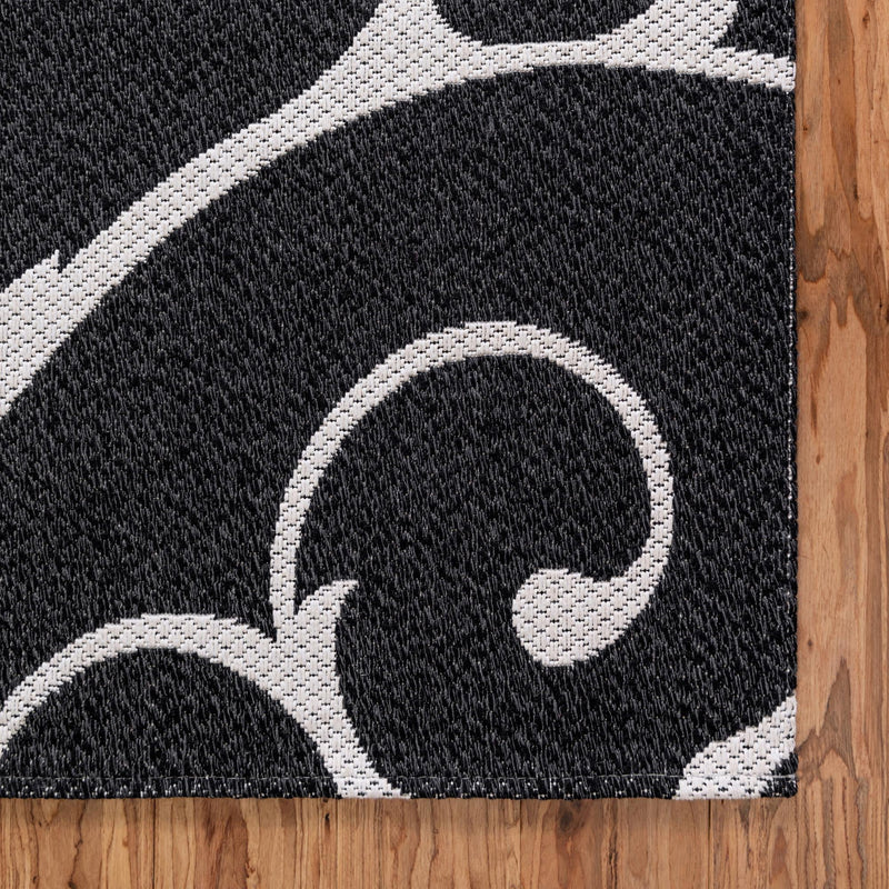 Savannah Elegance Collection Area Rug - Ossabaw Rectangle Black lifestyle 17